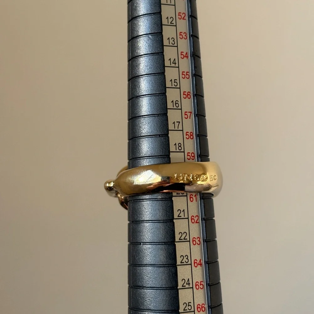 Uno de 50 Sew-Me ring, gold plated, new